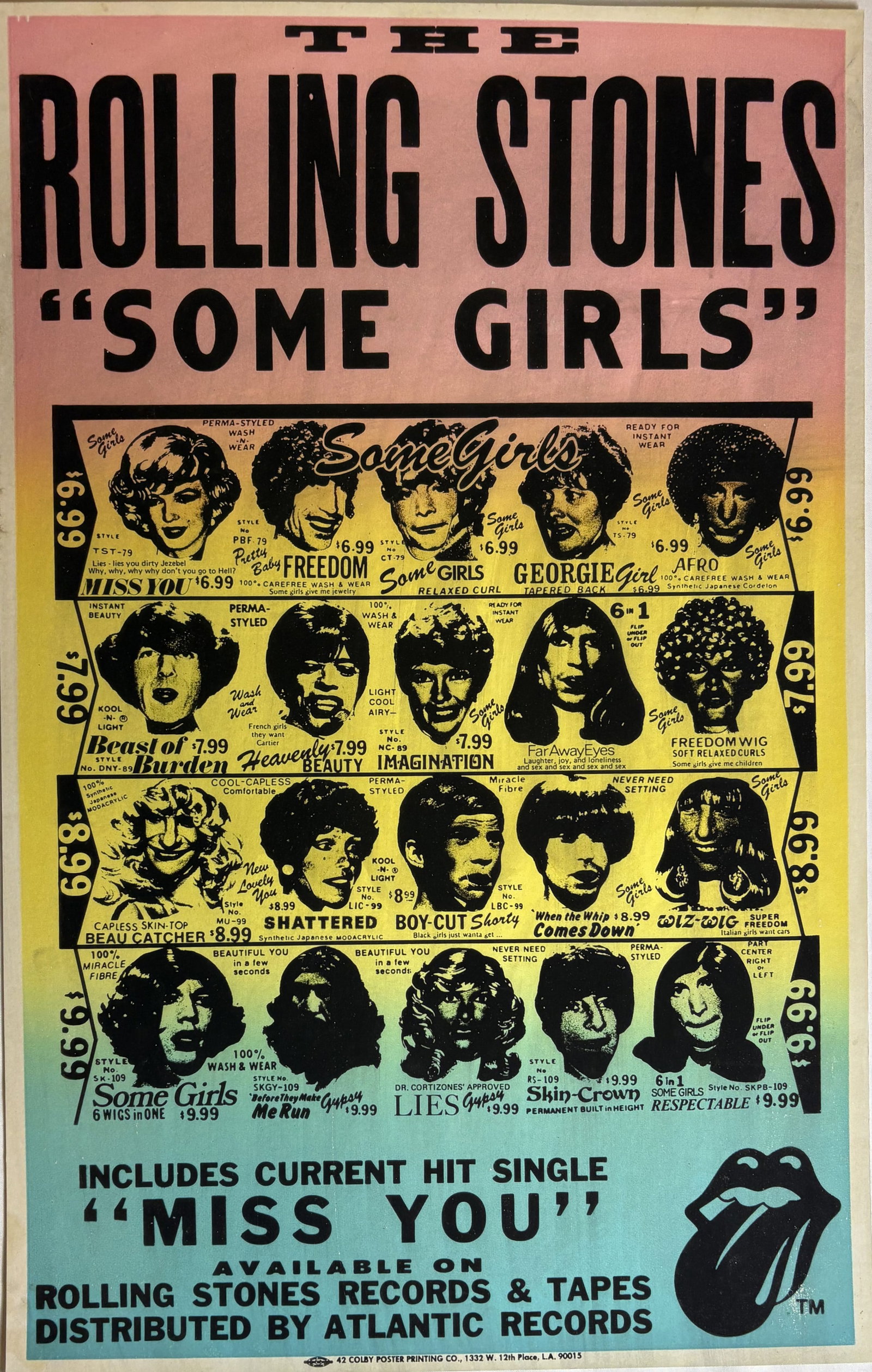 THE ROLLING STONES 'SOME GIRLS' POSTER (1 of 3)