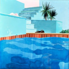 David Hockney "Pool and Steps, 1971" Offset Lithograph