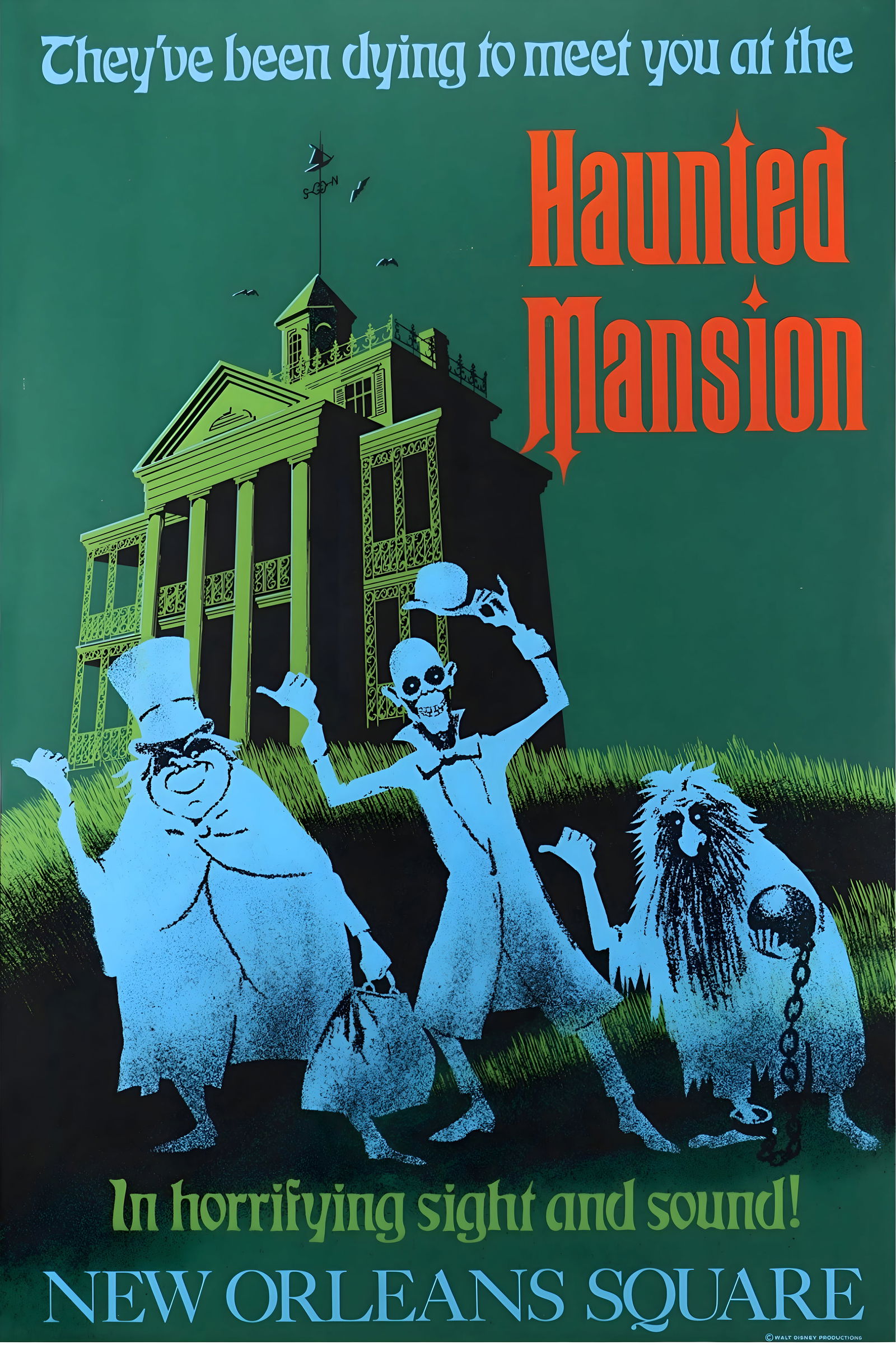 Large Disneyland Attraction Poster "Haunted Mansion" (1 of 1)