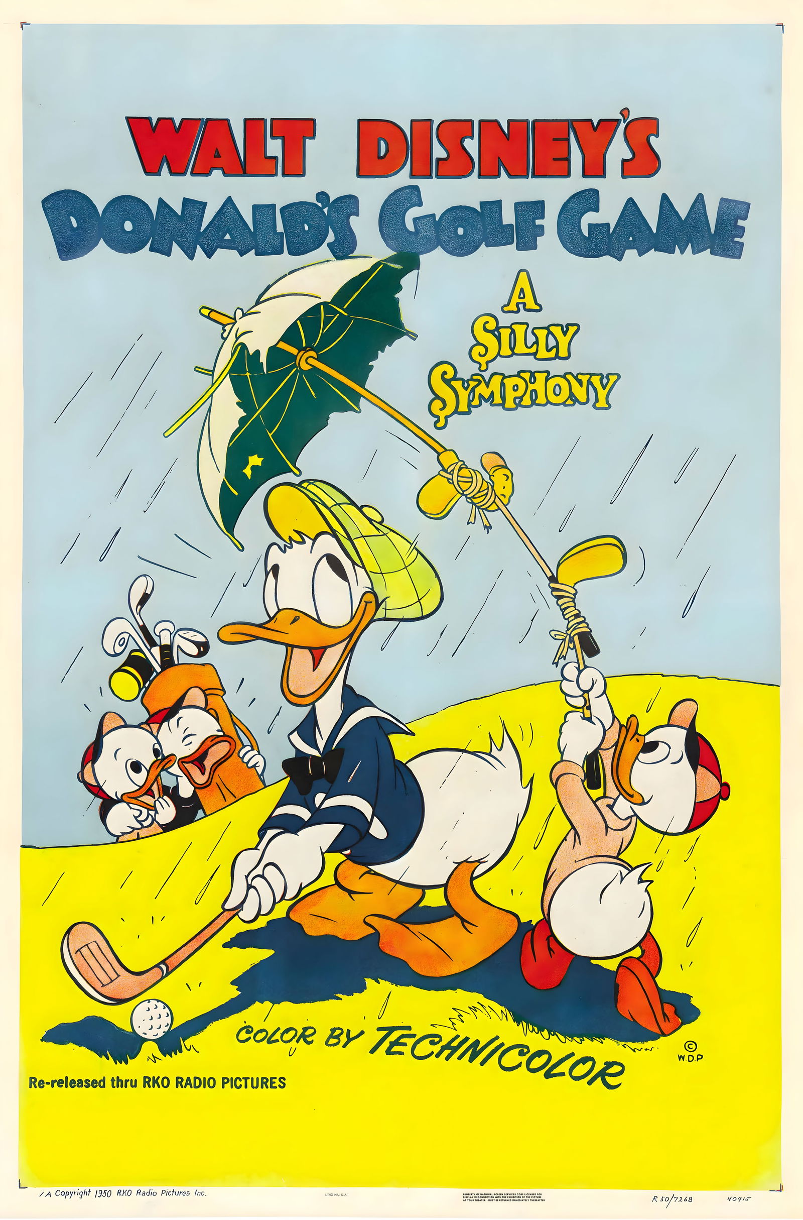 Disney "Donald's Golf Game" Vintage Poster (1 of 1)