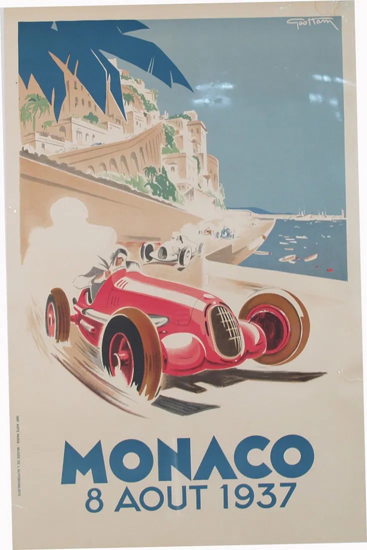 1937 Monaco Grand Prix Poster (1 of 1)