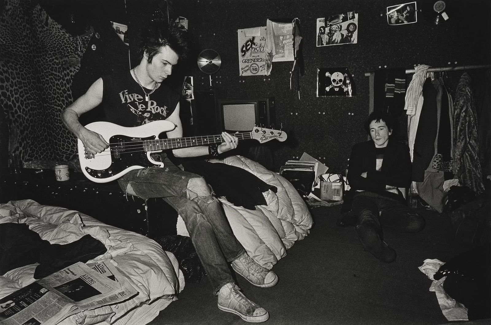 Ulla Lemburg, "Sex Pistols Johnny Rotten and Sid Viscious, Denmark Street London, 1977" (1 of 1)