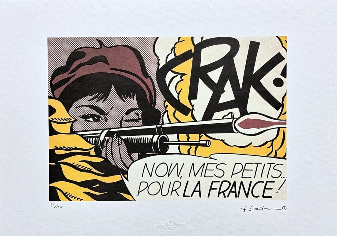 Roy Lichtenstein "Crak!" Signed Lithograph (1 of 1)