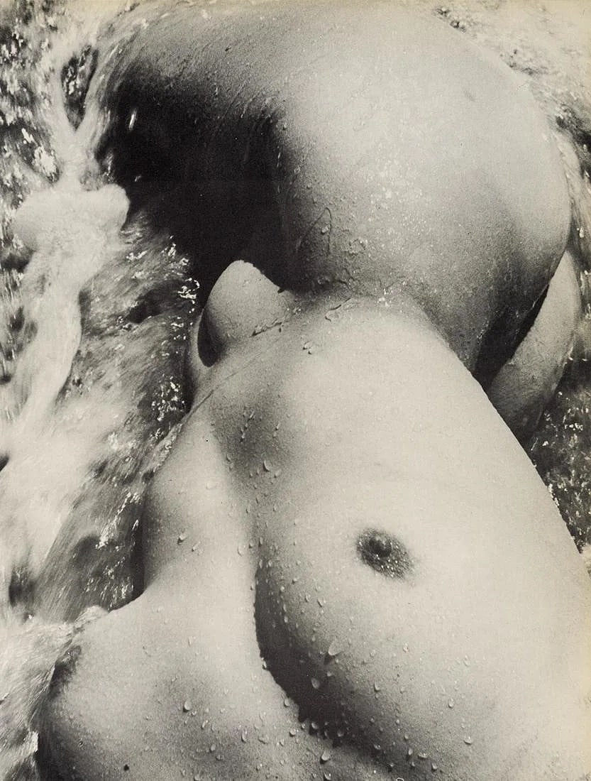 Lucien Clergue - Nu De La Mer, 1959: Lucien Clergue - Nu De La Mer, 1959, Measures 6 1/4" x 7 1/4", Photo print mounted.
