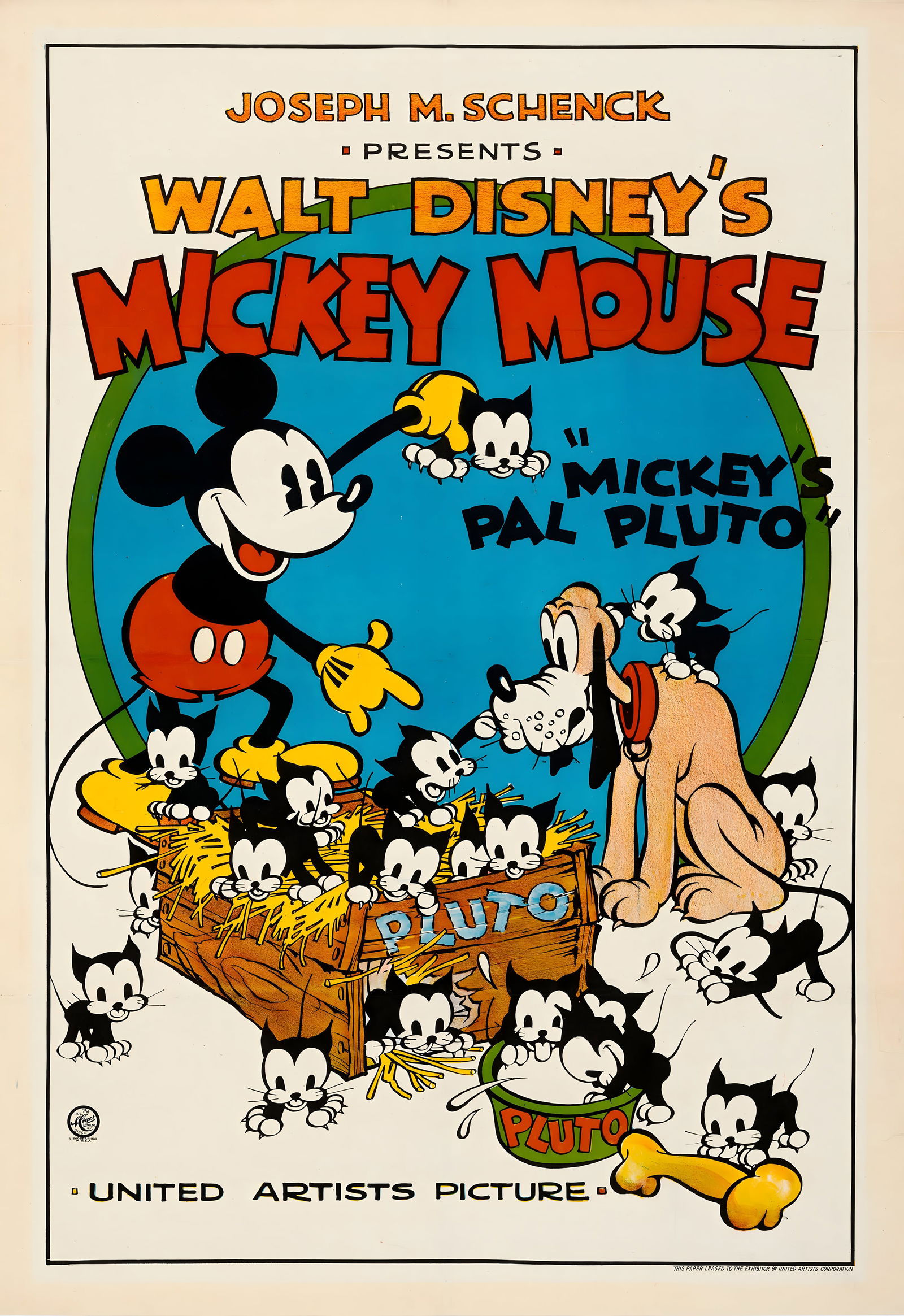 Mickey's Pal Pluto Poster (1 of 1)
