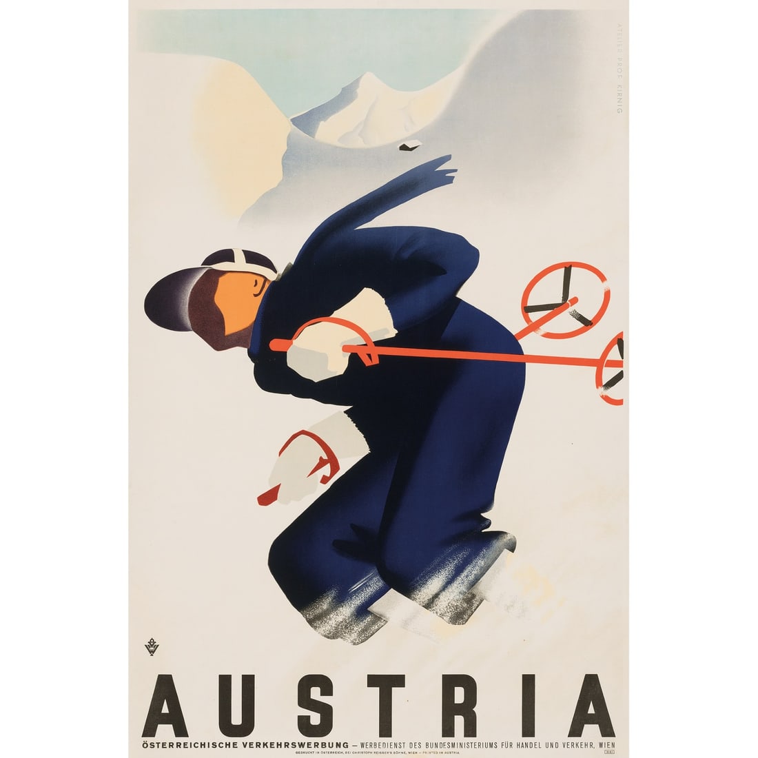 PAUL KIRNIG (1891-1955) AUSTRIA SKI POSTER (1 of 1)