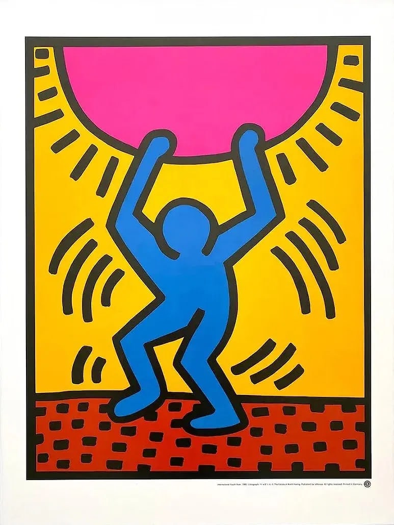 Keith Haring "International Youth Year" Print (1 of 2)