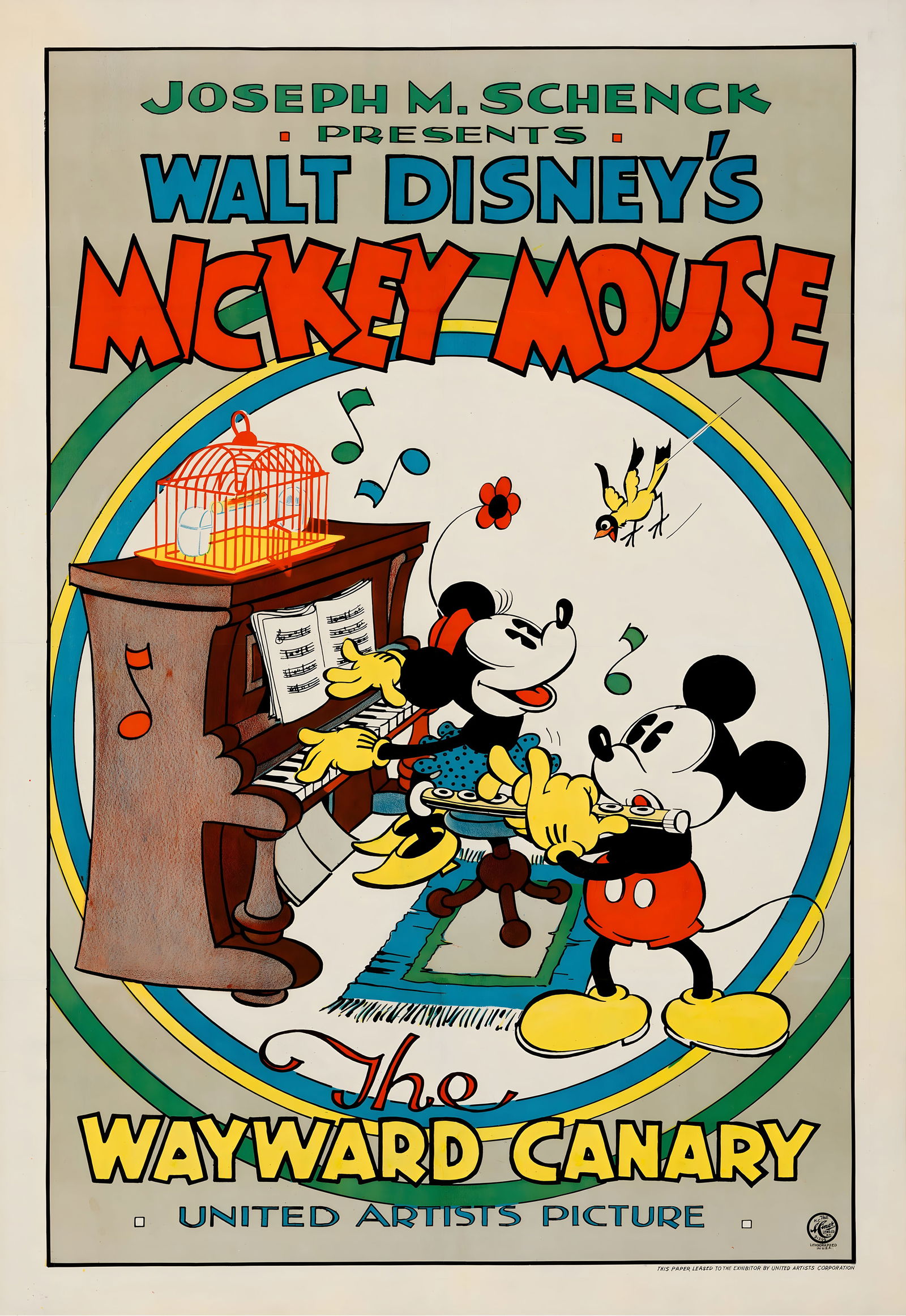 Walt Disney's Mickey Mouse The Wayward Canary Poster (1 of 1)