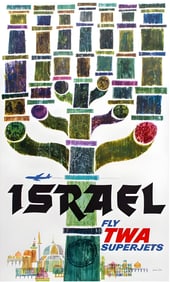 "Fly TWA Superjets, Israel" Poster