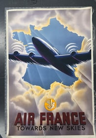 Air France Europe Travel Poster by Nathan