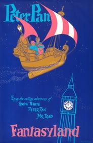 "Fantasyland/Disneyland" Peter Pan Park Entrance Poster