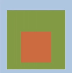 Josef Albers "Blue, Orange" Offset Lithograph