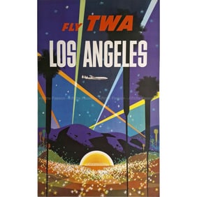 TWA Hollywood Bowl Los Angeles Poster by David Klein