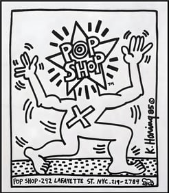 Keith Haring- NYC Pop Shop, Signed
