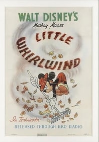 Walt Disney "Little Whirlwind Mickey Mouse" Movie Poster