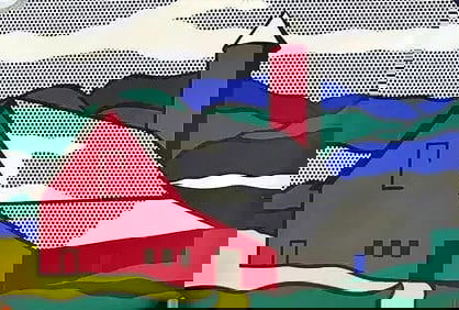 Roy Lichtenstein - "Red Barn, 1989" - Print