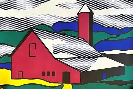 Roy Lichtenstein - "Red Barn, 1989" - Print (1 of 1)