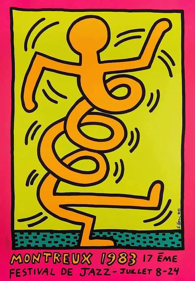 KEITH HARING MONTREUX JAZZ POSTER (1 of 1)