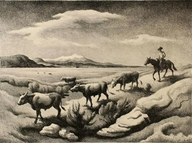 Thomas Hart Benton - Wyoming Autumn, 1974