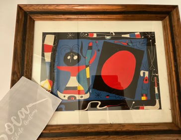 Joan Miro LA FEMME AU MIROIR pencil signed and numbered print
