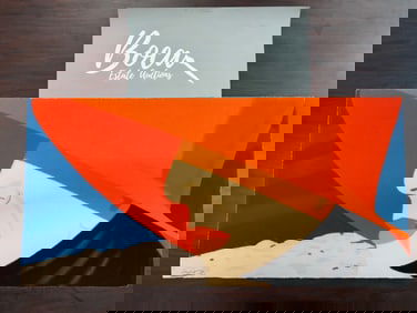 Alex Kat "Orange Hat 1990," lithograph