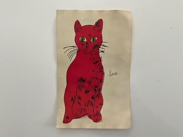 Warhol Cat estate stamped