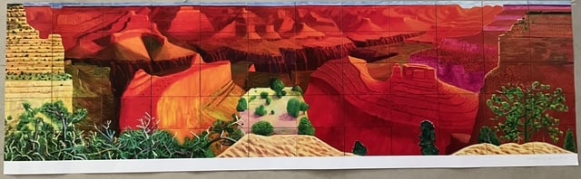 David Hockney a closer Grand Canyon pencil signed 2011 (1 of 2)