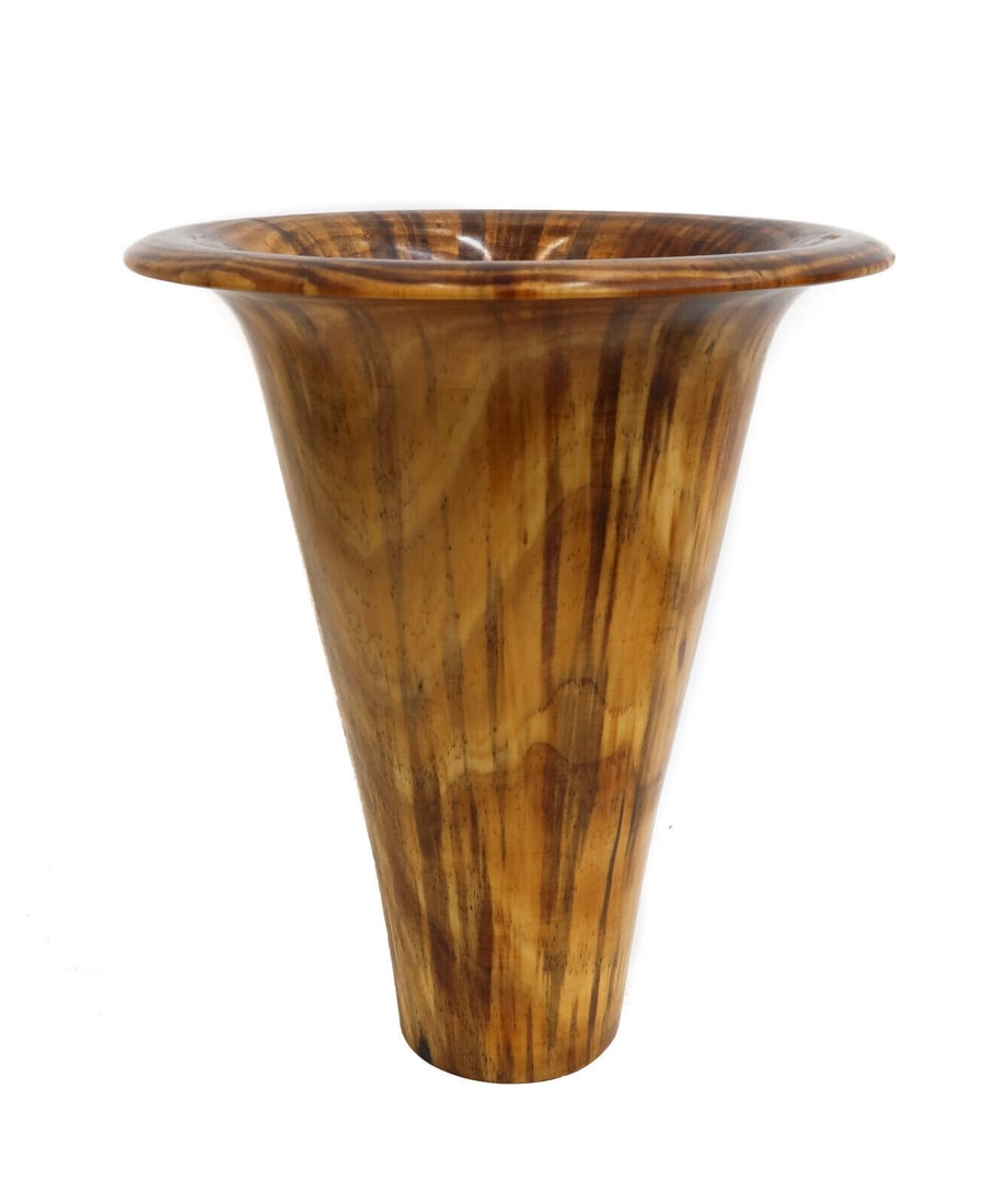 Philip Moultrop (US 20th Century) Streaked Georgia Pine Trumpet Form Vase Signed (1 of 6)