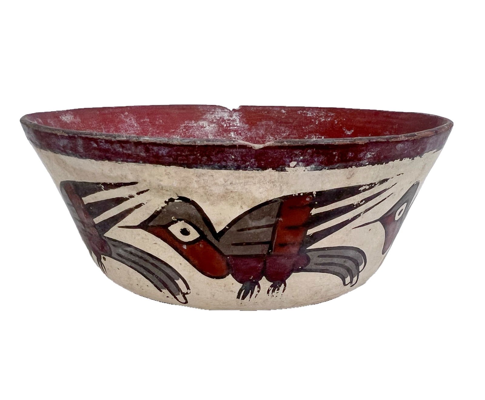 Precolumbian Earthenware Effigy Bowl polychrome Bird Nazca culture (1 of 7)