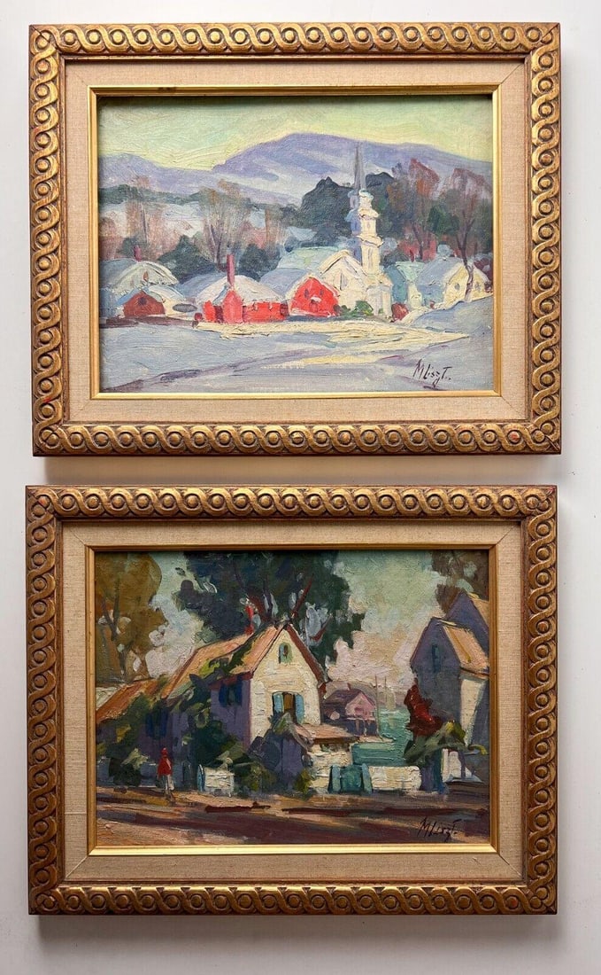 Maria Veronica Liszt American Massachusettes 1902 - 1992 Pair of Oil paintings (1 of 6)