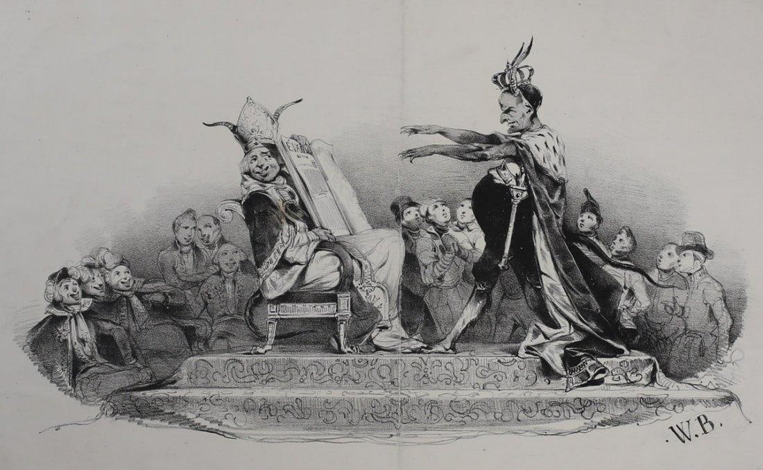 Jean Jacques Grandville French 1803-1847 Lithograph Plate 220 no.107 (1 of 3)