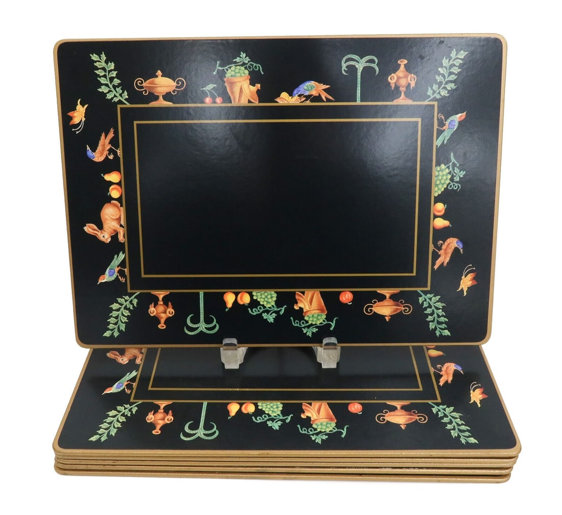 6 Tiffany & Co. by Lady Clare Limited Placemats in Black Shoulder (1 of 12)