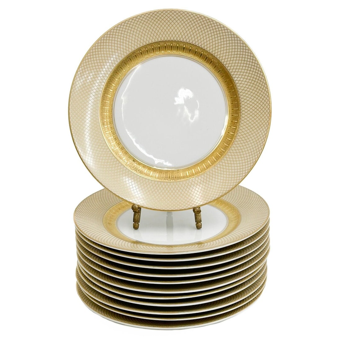 12 Rosenthal Germany Gilt Porcelain Dessert Plates in Golden Grail (1 of 3)