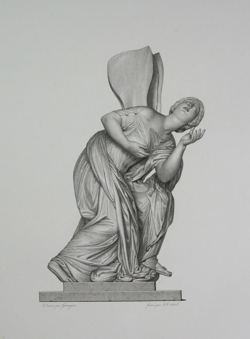 Early 19th century Engraving Winged Psyche Granger and Avril (1 of 4)