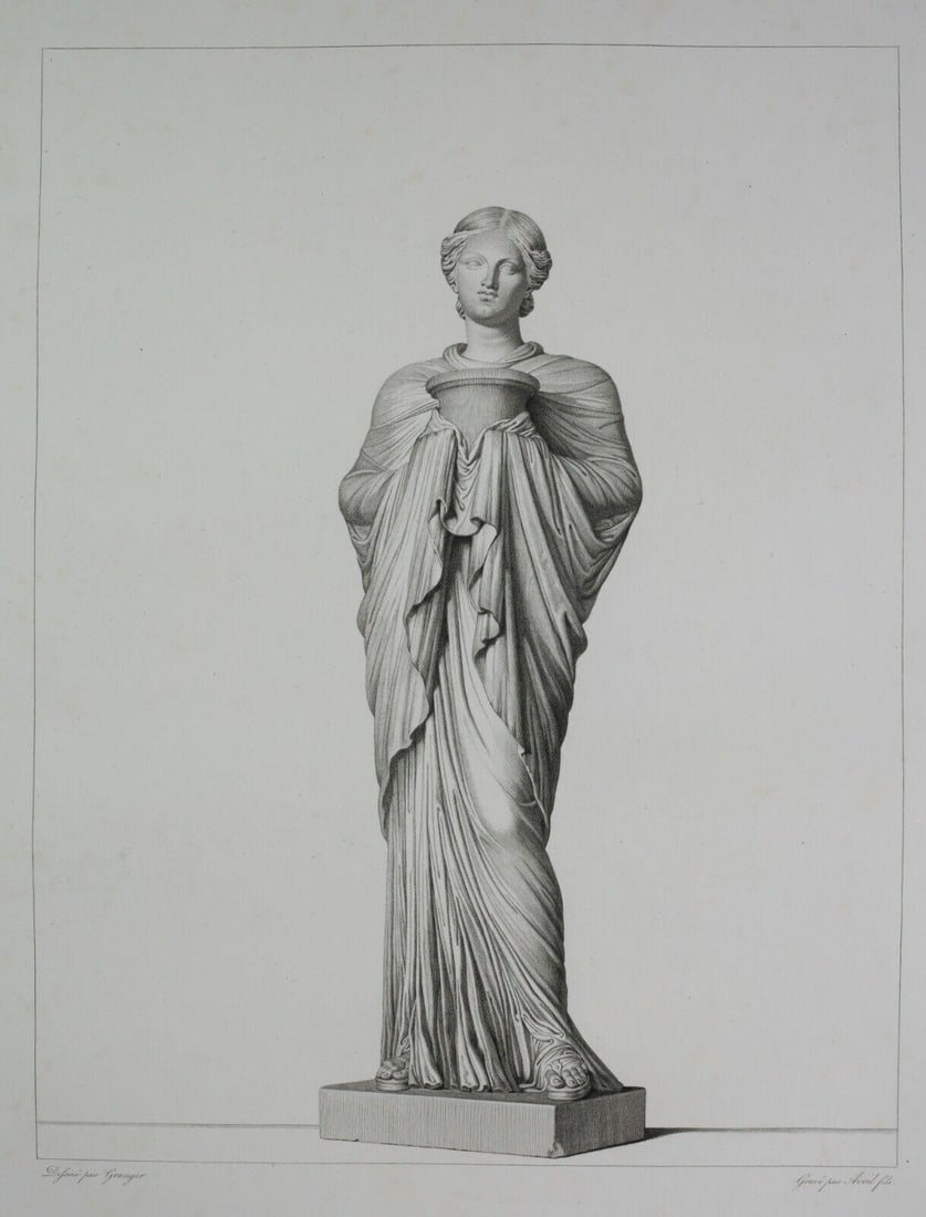Early 19th century Engraving Femme Portant L'eau Sacree dite La Psyche (1 of 4)