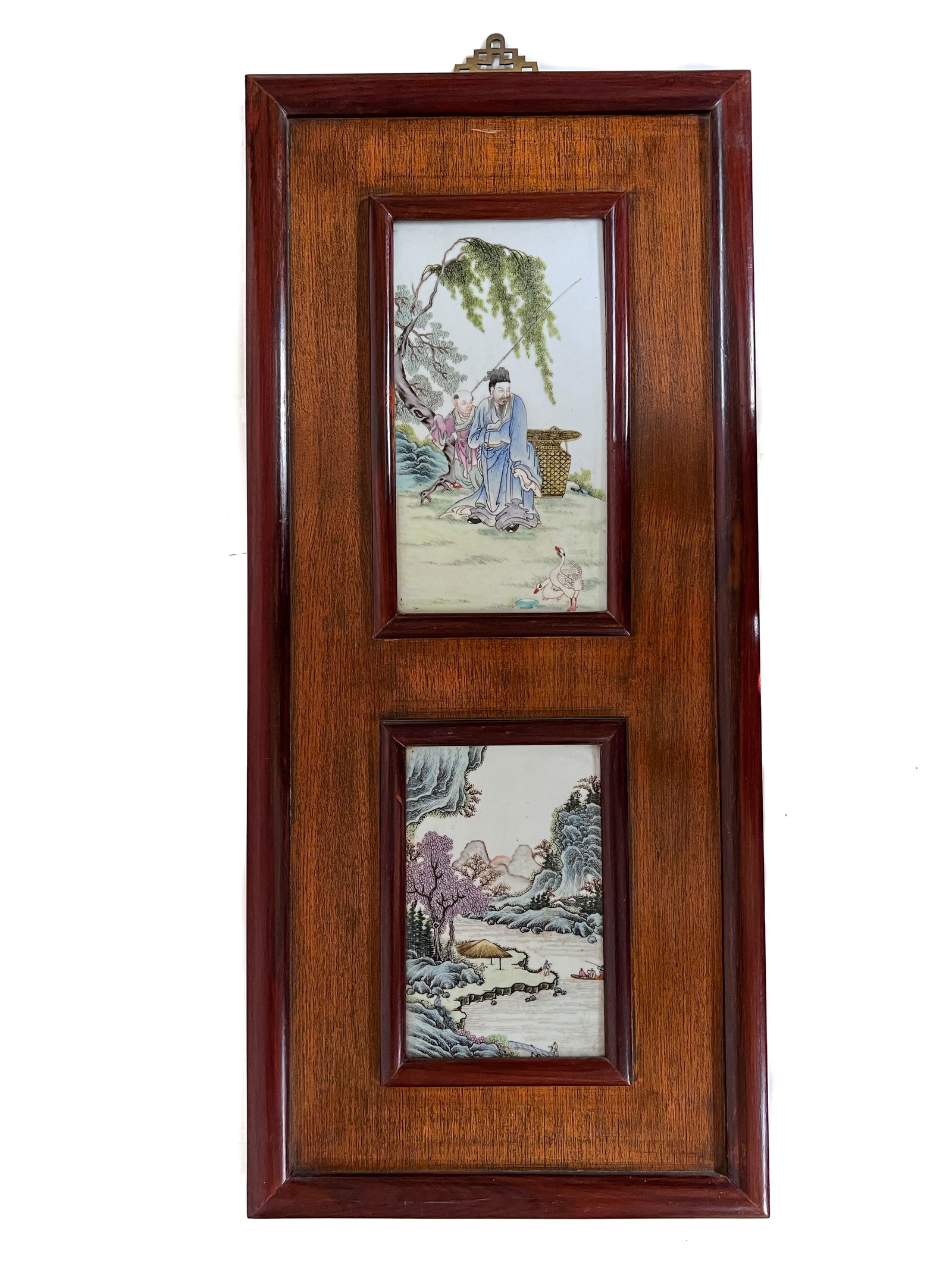 Chinese Framed porcelain plaques (1 of 6)
