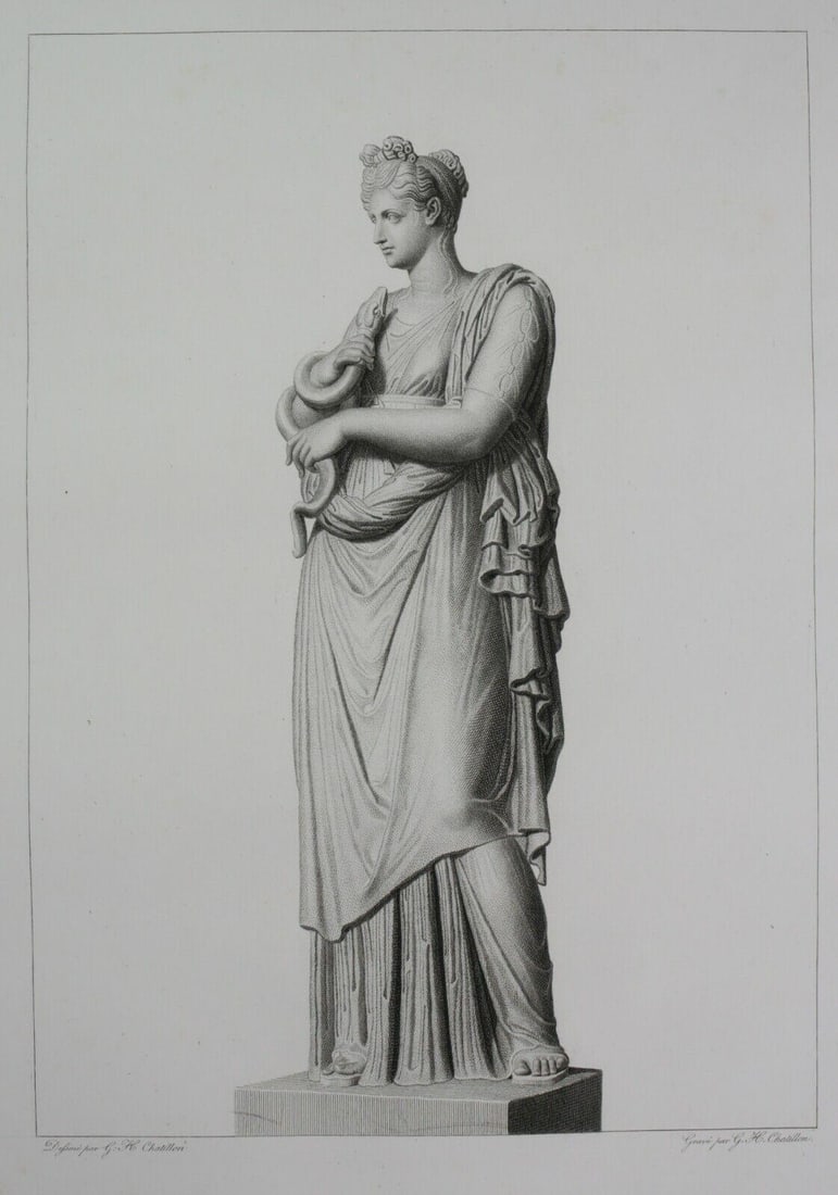 Early 19th century Engraving Domitia en Hygiee Henri Chatillon (1 of 4)