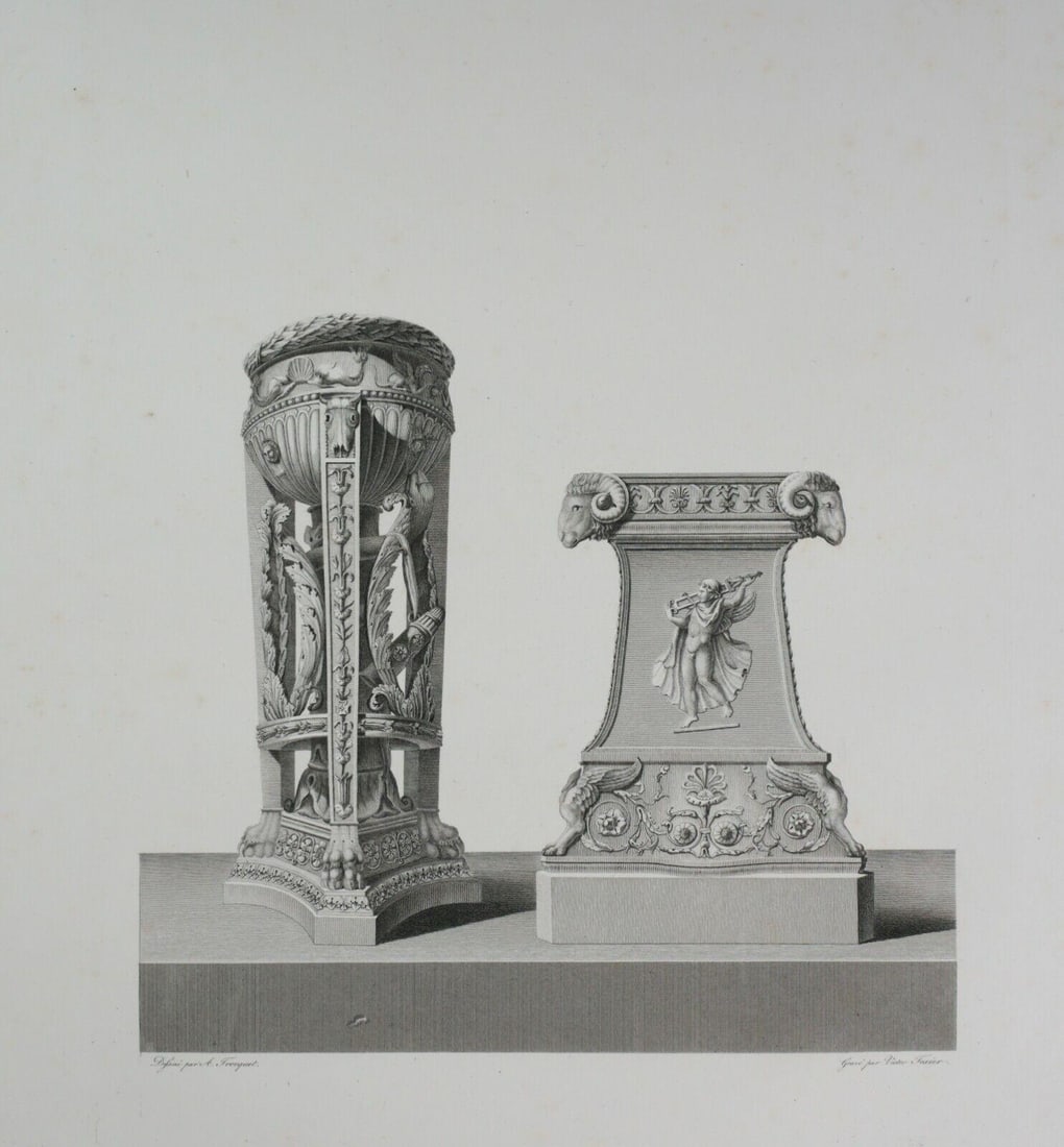 Andre Louis Victor Texier (French 1777 - 1864) Architectural Ornaments (1 of 4)