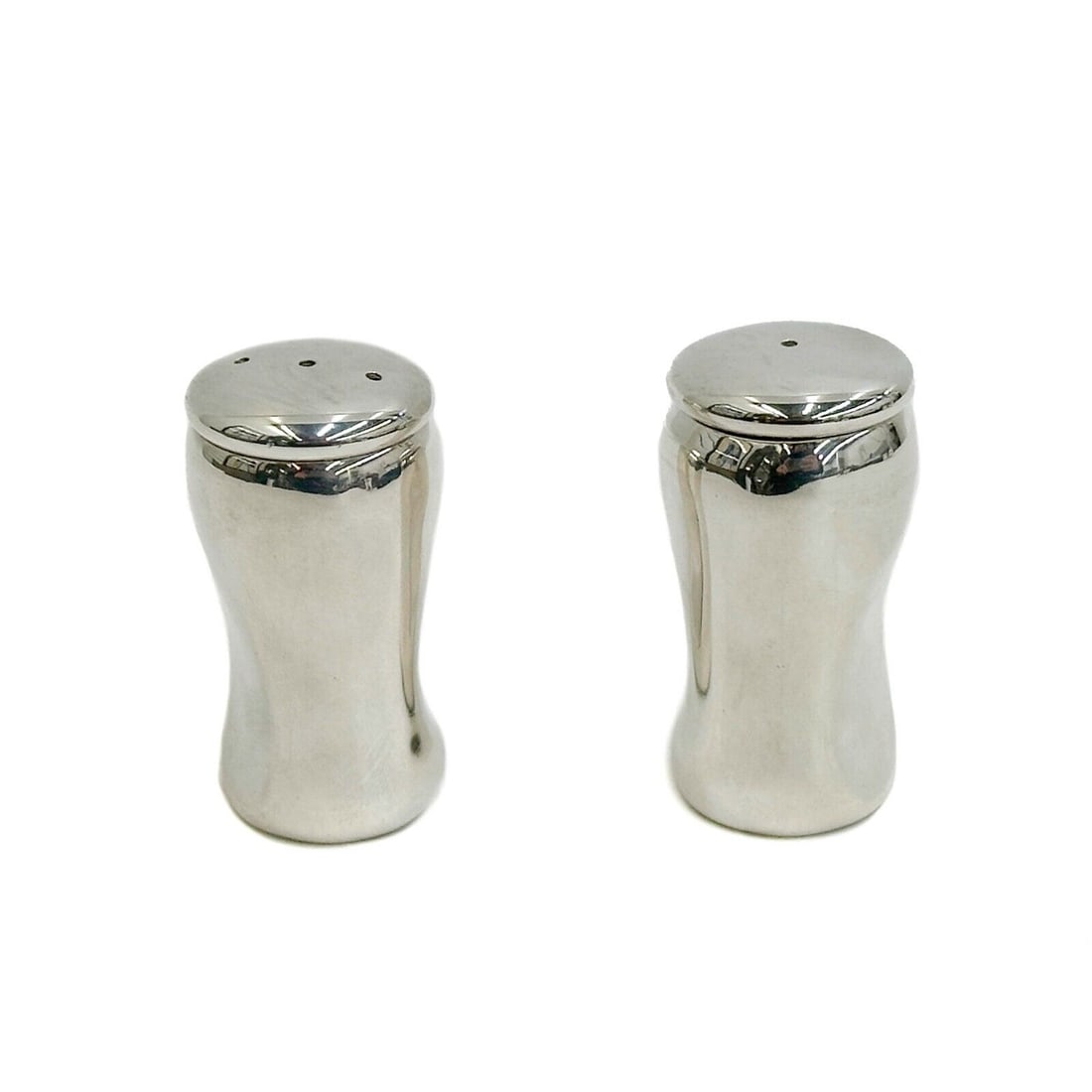 Pair Elsa Peretti Tiffany & Co Sterling Silver Salt & Pepper Shakers Thumbprint (1 of 6)