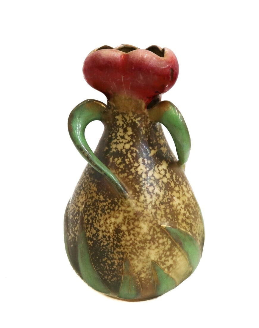 Amphora Austria Pottery Double Handle Tulip Vase ccirca 1900 (1 of 9)