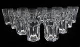 11 Baccarat France Cut Glass Flat Tumbler Goblets in Harcourt Versailles Signed