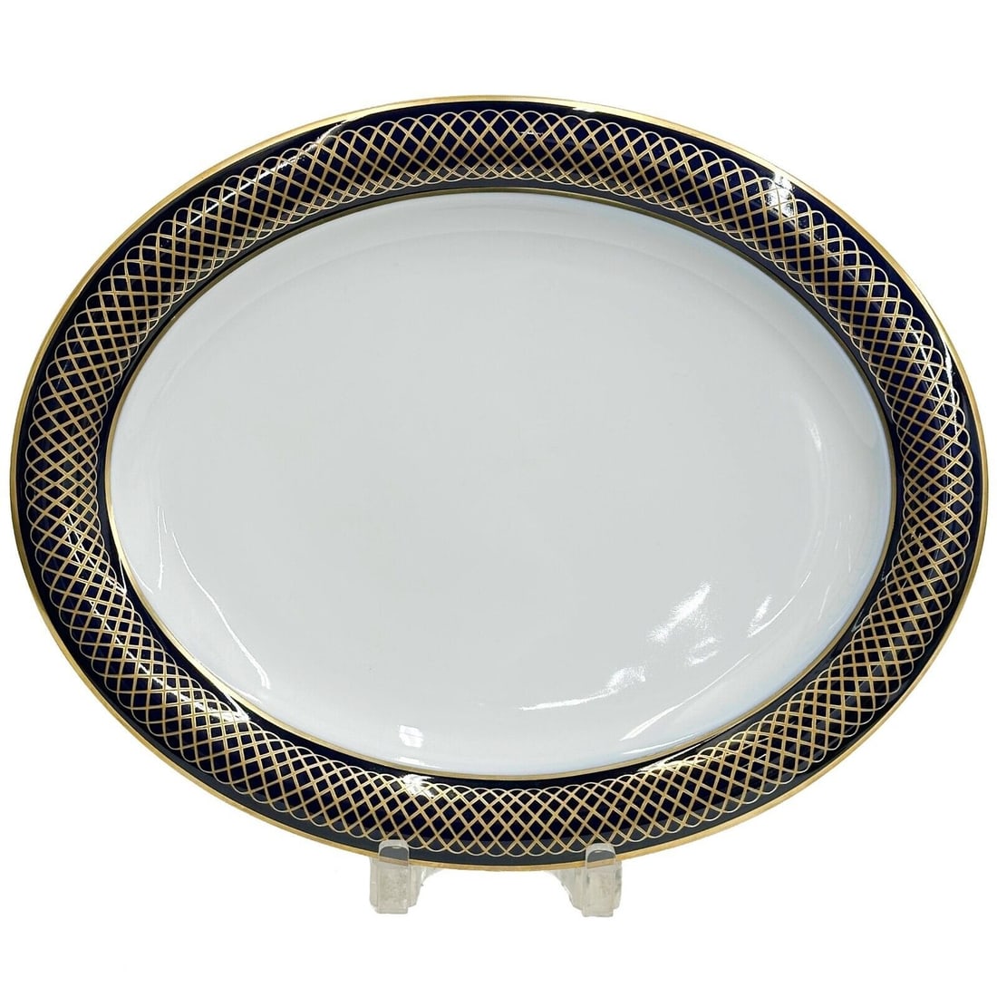 Bernardaud Limoges for Asprey Porcelain Serving Platter in Carrousel Blue (1 of 4)