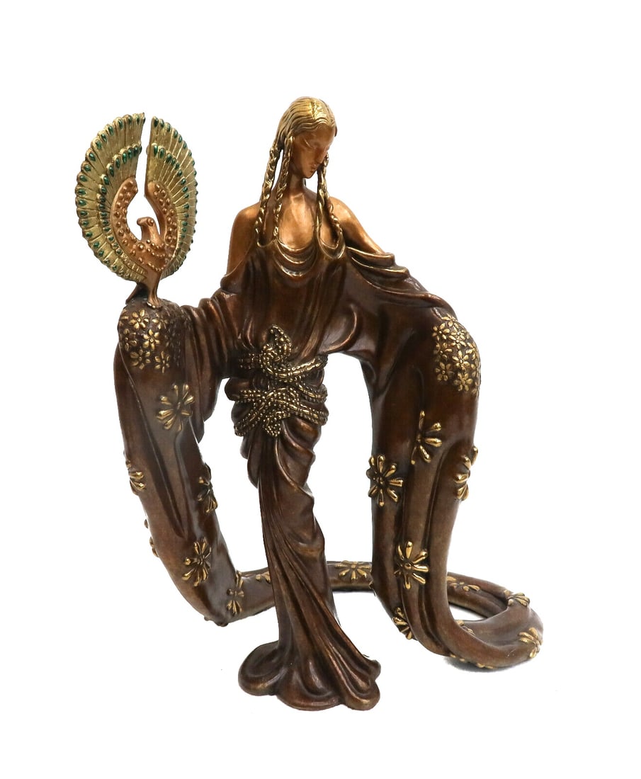 Erte Romain de Tirtoff Gilt Bronze Sculpture Wisdom Ltd 375 1988 Signed (1 of 12)