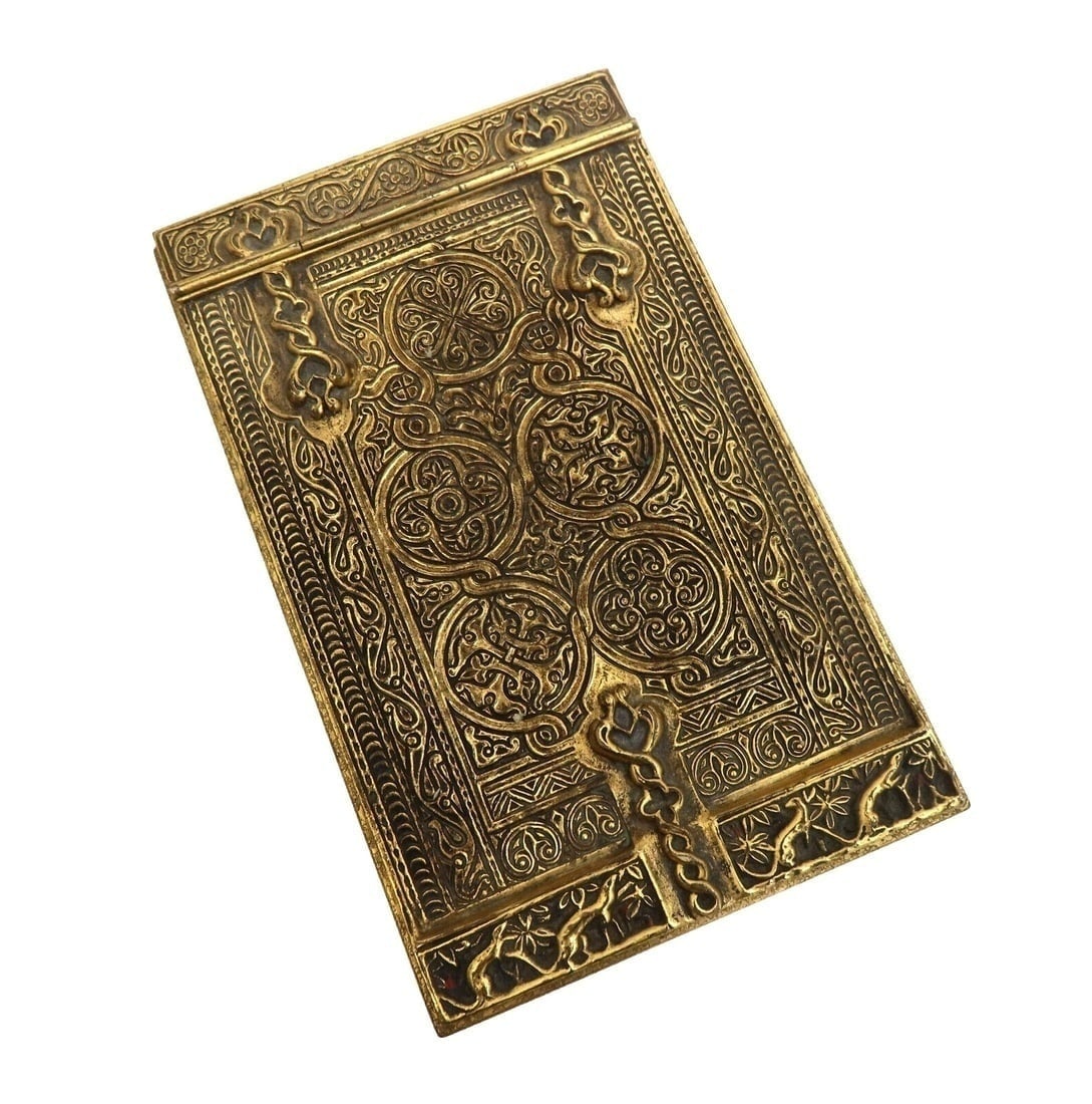 Tiffany Studios New York Gilt Bronze Venetian Notepad #1691 (1 of 7)