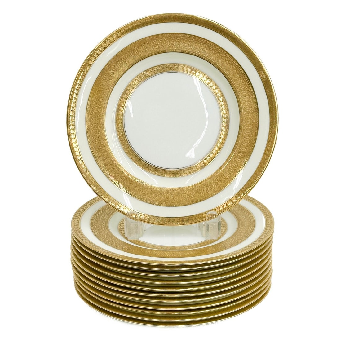 12 Cauldon England for Tiffany & Co Gilt Porcelain Dessert Plates c1900 (1 of 6)