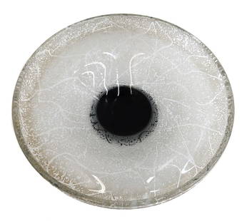 Daum Nancy France Clear Onyx Art Glass Acid Etched Footed Centerpiece Bowl c1920: Daum Nancy France clear onyx art glass footed centerpiece bowl, circa 1920. Acid etched frosted design throughout. Marked Daum Nancy to edge of foot. Weight: Approx. 3 lb Measurements: Approx. 11.5 in