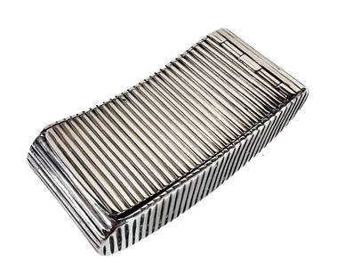 Georgian Sterling Silver Snuff box John Munslow Birmingham 1807: Georgian Sterling Silver Snuff Box, gilt interior, reed texture overall. John Munslow Birmingham 1807. Measurements: Approx. 29.40grams. 2 x 1 x 0.375 inches Condition: Great condition, slight swirl m