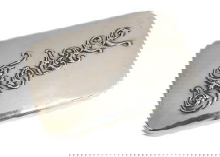 Gorham Mfg Co. Sterling Silver Gold Wash Solace Trinket Box circa 1890: Gorham Mfg Co. sterling silver trinket box. The lid with "Solace" in repousse. Gold wash interior with Gorham sterling silver marks and inscribed, "Compliments of John Anderson Co." Weight: Approx. 2.