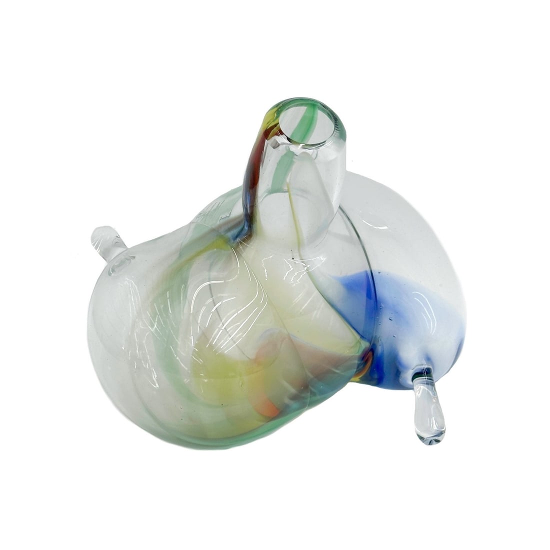 Marvin Lipofsky Lipovsky Art Glass Blown Sculpture Sketch Series Signed: Marvin Lipofsky (1938-2016) Art Glass Blown Sculpture, Sketch series. Clear glass with multicolor interior decoration. Etched signature and date to the side. Weight: Approx. 2 lbs Measurements: Approx