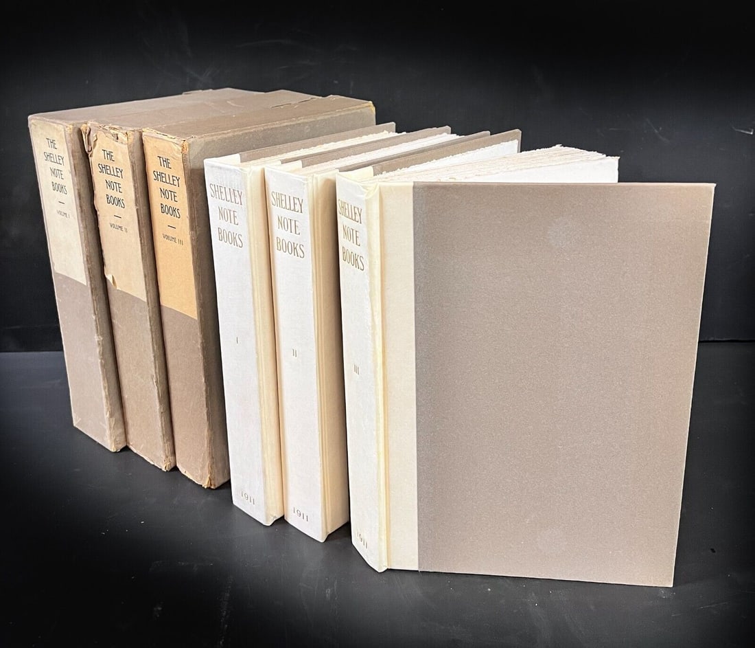 Note Books of Percy Bysshe Shelley 3 volumes ltd ed 1911 (1 of 7)
